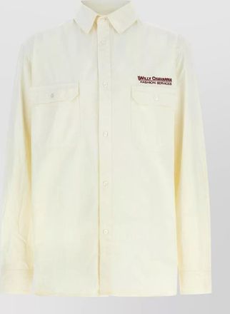 Willy Chavarria cotton oversized long-sleeve shirt