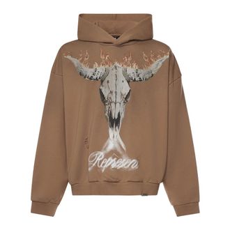 Represent Hoodies, male, Brown, Size: XL Graphic Print Hoodie