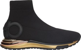 Ferragamo Ladies Gancini Sock Sneakers, Size 9.5 C