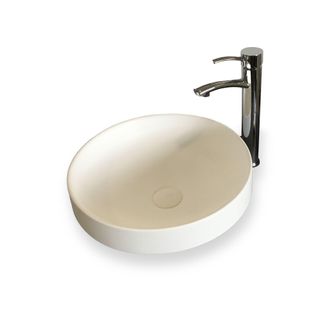 Ambra Ambra - Colecci&oacute;n Lavabo Semiencastrado De 40 Cm En Solid Surface - Lucia