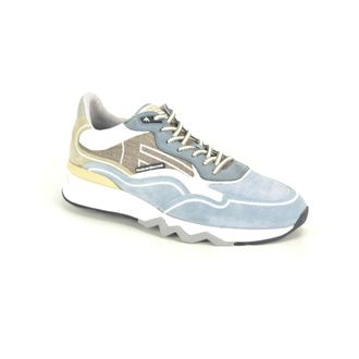 Floris Van Bommel JeansBlauw+Taupe Runner N. - Heren - Schoenen - Veelkleurig - Maat: 45 EU