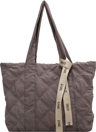 Generic Nylon Tote Bag Soft Cloth Shoulder Bag Work Tote for College Gym (Light Grey)