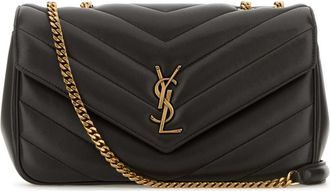 Saint Laurent Dark Brown Leather Medium Lou Lou Shoulder Bag