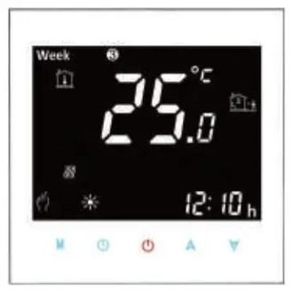 OEM Irh-tsw002: Termostato Para Calefacci&oacute;n El&eacute;ctrica, 16a, Cuadrado Con Wi-fi, Blanco, Modelo 002