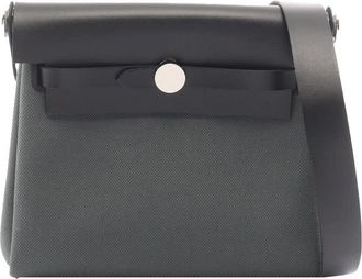 Herm&egrave;s Pre-owned Hermes Military Toile and Vache Hunter Herbag Zip 20 Ladies WNUP3LJJNAF8CFNW