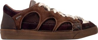 Santha Wine Love Park Paura Monster Suede Sneakers