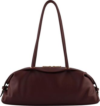 Pourchet Tassen, Dames, Rood, ONE Size, Leer, Tempo Schoudertas