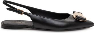 Ferragamo Black Zelmy Ballet Flats