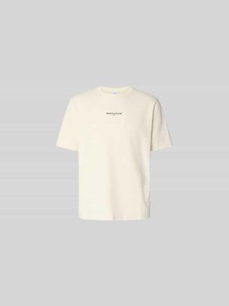 Maison Kitsun&eacute; Regular Fit T-Shirt aus Baumwolle in Beige, Gr&ouml;&szlig;e XL