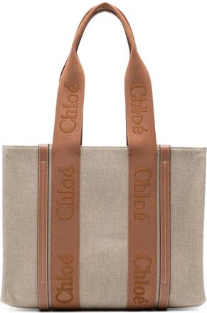 Chlo&eacute; Borsa tote Woody media - Toni neutri