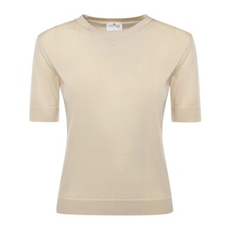 Courr&egrave;ges T-Shirts, female, Beige, Size: M T-Shirts