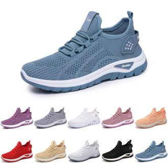 Generic Work Shoes Women, Womens Wide Fit Running Trainers Lightweight Breathable Mesh, Cushioned Shock-Absorbent Supportive Arch Non-Slip Flexible Sole for W
