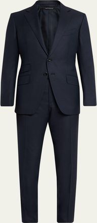 Tom Ford Mens Notch-Lapel Textured Wool Suit
