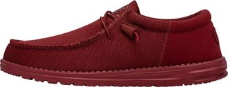 HeyDude Hey Dude Mens Wally Funk Mono | Mens Shoes | Men Slip-on Loafers | Comfortable & Light-Weight, Red, 14