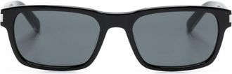 Saint Laurent Eyewear SL662 rectangle-frame sunglasses - men - Acetate - 57 - Black