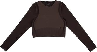 On Running Gebreide Studio cropped top - Bruin