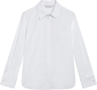 Max Mara Knut Cotton Logo Shirt - female - Max Mara - Shirts - White - S - Blouses & Shirts