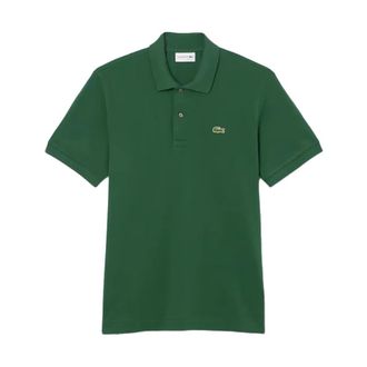Lacoste T-Shirts, male, Green, Size: 2XL Ribbed Collar Shirt Iberis
