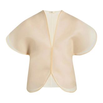 Khaite Overhemden, Dames, Beige, S, Organza, Briar Top
