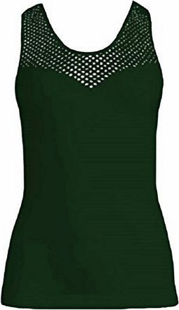 Phat Buddha Women Mesh Tank Top In Green