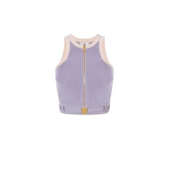 Elisabetta Franchi Dames, Tops, Paars, Maat: M Viscose