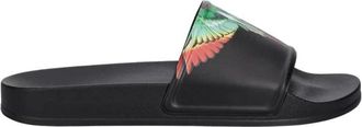 Marcelo Burlon Icon Wings Slippers met Multicolor Details - Heren - Sandalen - Zwart - 43 EU - Schoenen