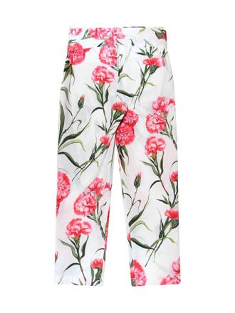 Dolce & Gabbana Carnation Cotton Trousers - Multicolor
