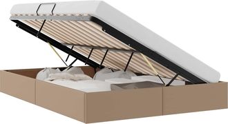 vidaXL Estructura De Cama Ottoman Capuchino 140 X 190 Cm Vidaxl