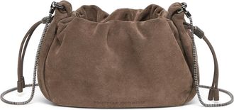 Brunello Cucinelli Suede mini Mellow Bucket bag in Light Brown at Nordstrom