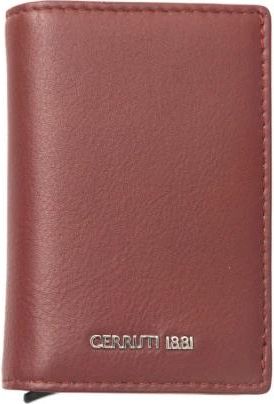 Cerruti Leren Portemonnee met Frontlogo - Heren - Portefeuilles - Rood - ONE Size - Accessoires