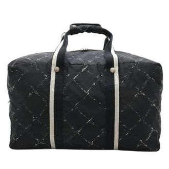 Chanel Pre-owned Weekend Bags, unisex, Black, Size: ONE SIZE Pre-owned Nylon Weekend Bag