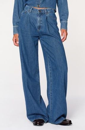 DL1961 Isabel Pleated Mid Rise Wide Leg Jeans in North Beach Dl Aura at Nordstrom Rack, Size 27