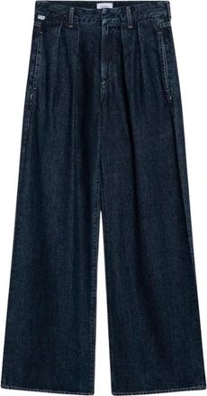 Citizens Of Humanity Petra Pleated Wide-Leg Jeans - Dames - Loose Fit Jeans - Blauw - W24 - Katoen - Jeans