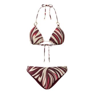 Twinset Bikinis, female, Multicolor, Size: M Zebra Lurex Bikini Twinset