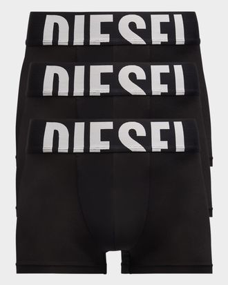 Diesel Men & apos;s Damien D-Pop Solid 3-Pack Boxer Briefs