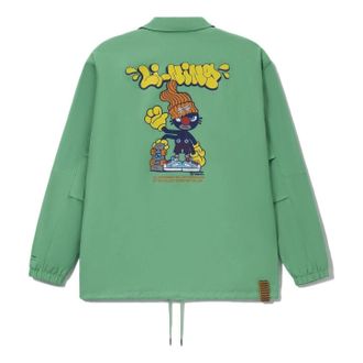 Li-Ning x Persue Crossover Cartoon Pattern Printing Long Sleeves Jacket Green AFDS097-1