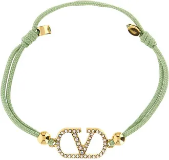 Valentino Garavani Green Signature Logo Bracelet