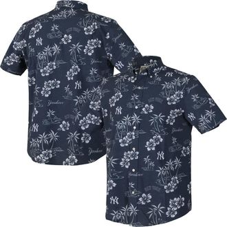 Reyn Spooner Mens Reyn Spooner Navy New York Yankees Kekai Performance Button-Down Tri-Blend Top at Nordstrom, Size Xxx-Large