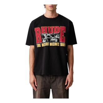 Rhude The Desert Decides T-shirt - Heren - Tops - Zwart - Maat: L Katoen