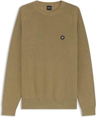 BOSS Cotton sweater with Double B monogram