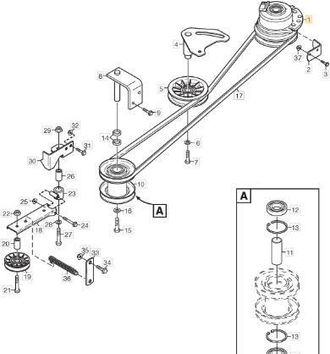 STIGA Sports Embrague Electromagn&eacute;tico Para Tractor De C&eacute;sped 1134-4672-01 Stiga Villa