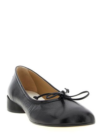Maison Margiela Womens Black Calfskin Mid Heel Pumps
