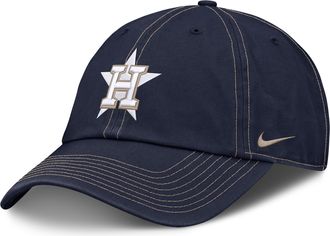 Nike Houston Astros Club Nike Mens MLB Adjustable Hat in Blue | NB0141SHUS-L9H
