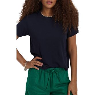 Alex Mill Garcon Linen Blend T-Shirt in Dark Navy at Nordstrom, Size X-Small