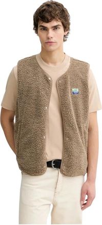 American Vintage Hoktown Vest - Heren - Jassen - Bruin - Maat: XL Fleece