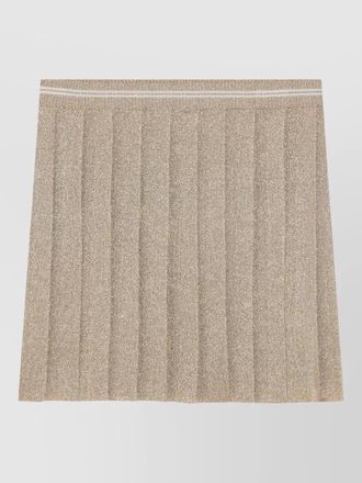 Miu Miu metallic pleated skirt mid length design