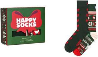 Happy Socks giftbox sokken Knit And Bow - set van 2 donkergroen