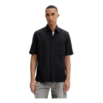 Marc O'Polo Short Sleeve Shirts - Heren - Korte mouwen Overhemden - Zwart - M - Overhemden