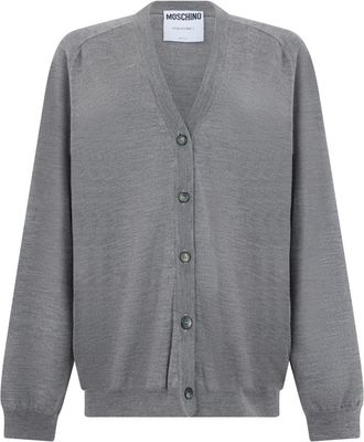 Moschino C&aacute;rdigan de cuello en V - Knitwear - Mujer - Gris - L