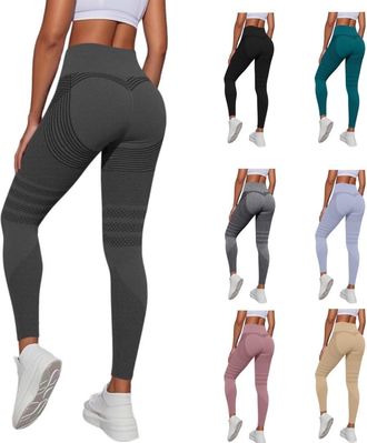 Generic Gym Leggings Women High Waist,Women 3D Compression Leggings Anti Cellulite Slimming Scrunch Bums Legging High Waist Seamless Push-Up Opaque Gym Yoga R